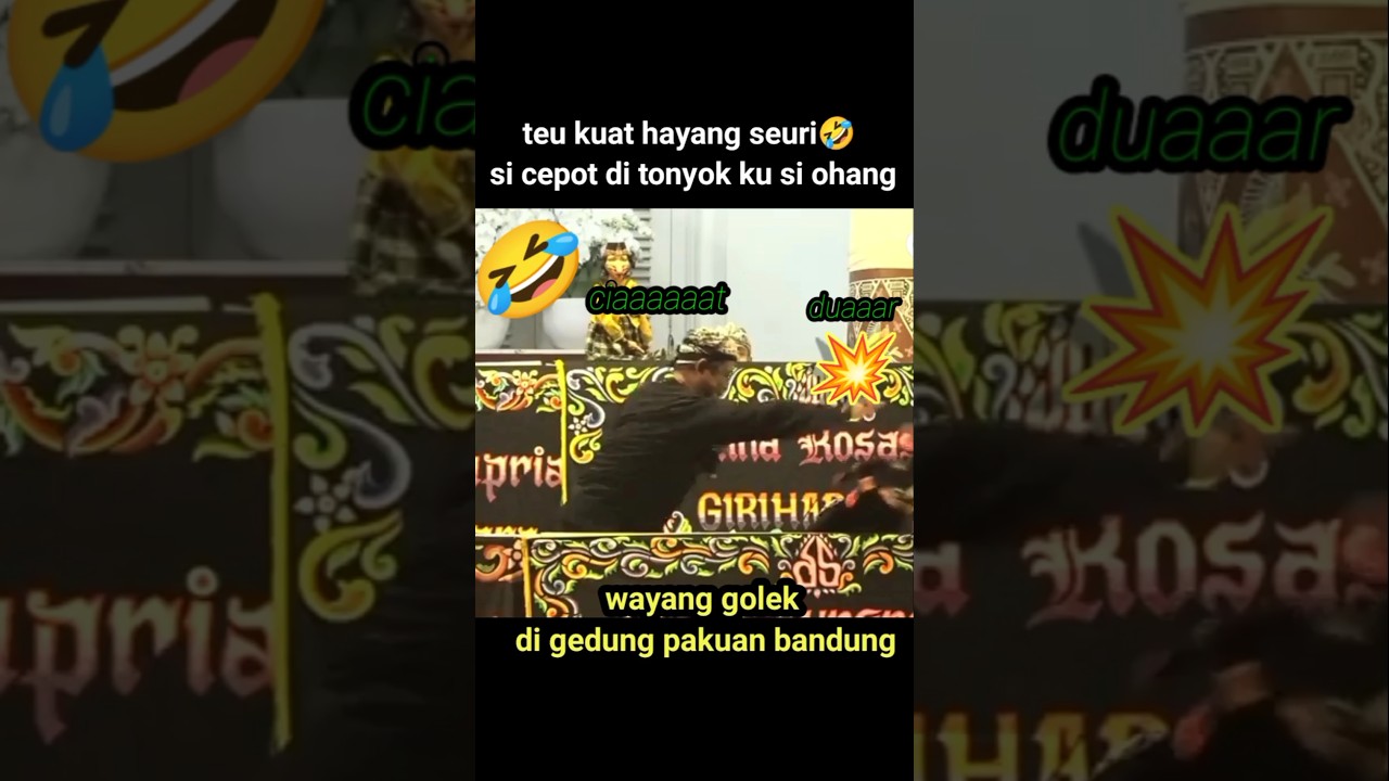 ngakak! cepot di tonjok ku si ohang di acara kdm wayang golek gedung pakuan #kdm #ohang #wayanggolek